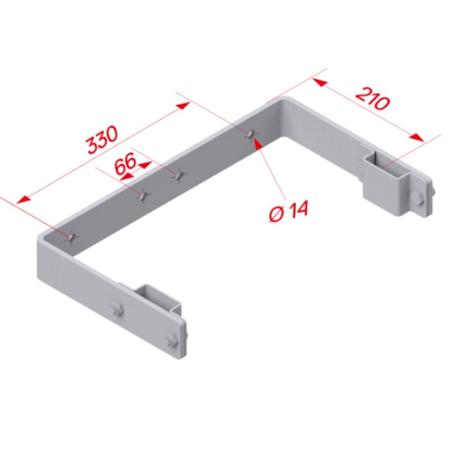 Hymer Wandhalter U-Form mittlere Bef.