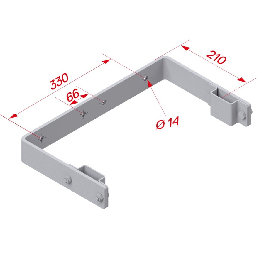 Hymer Wandhalter U-Form mittlere Bef.
