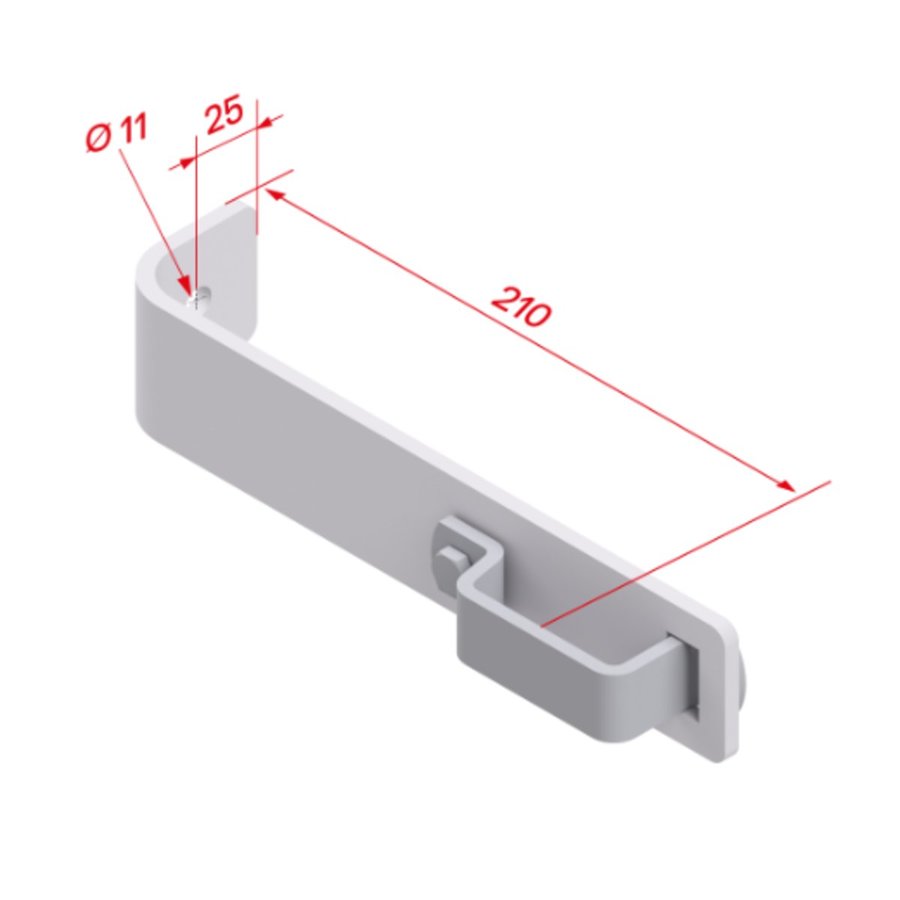 Hymer Standard-Wandhaken, Alu/Stahl