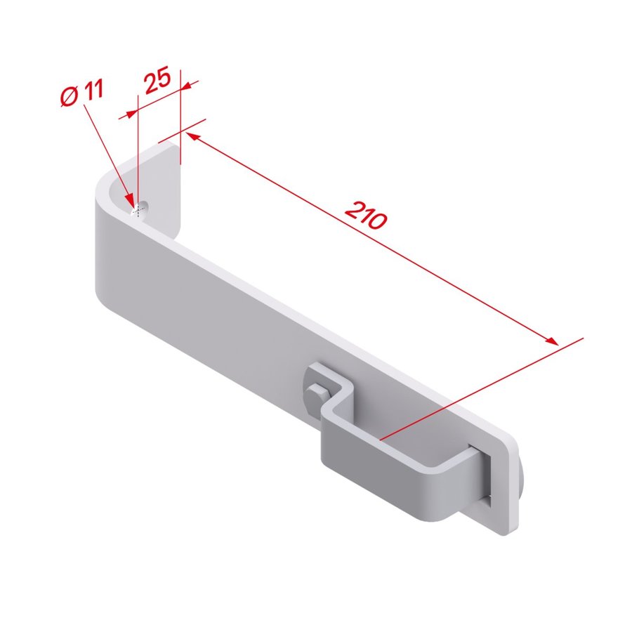 Hymer Standard-Wandhaken, Alu/Stahl