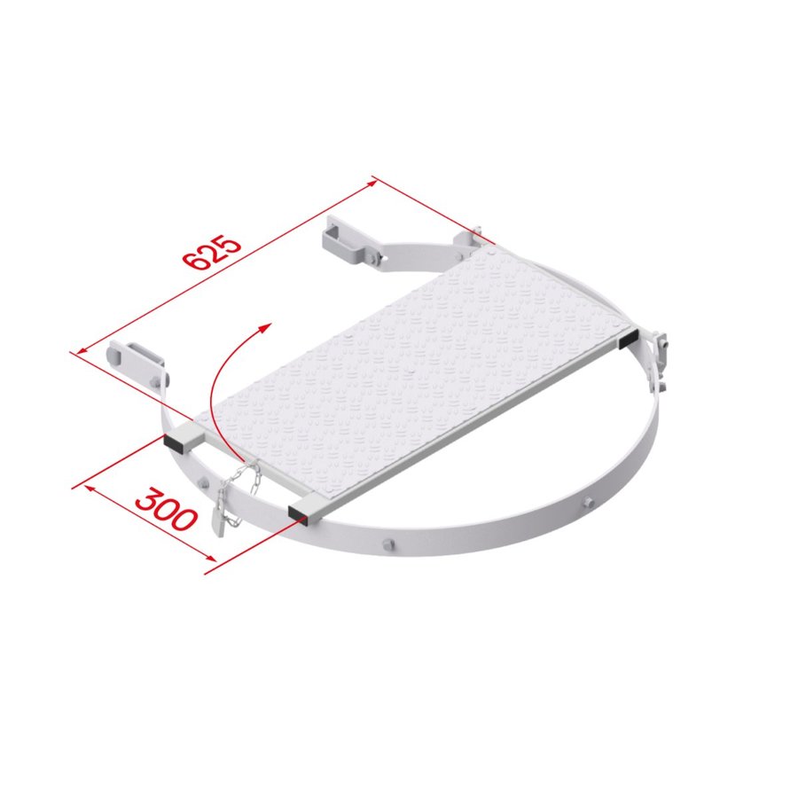 Hymer Zwischenboden, klappbar und abschließbar, Alu