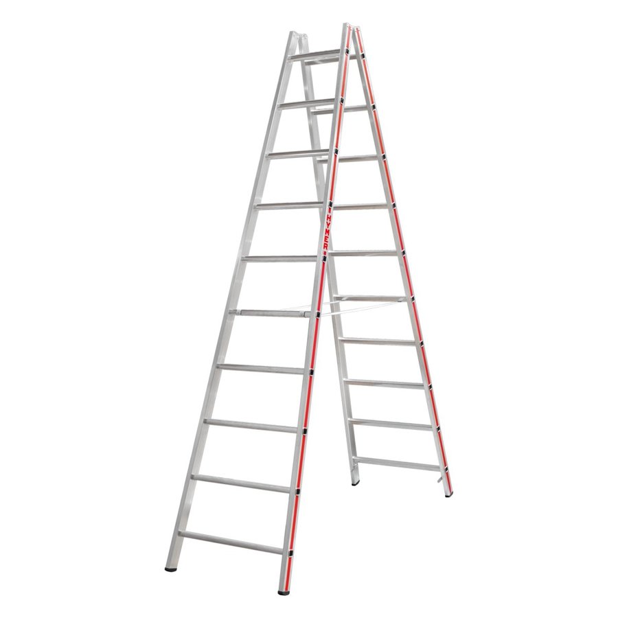 Hymer Sprossenstehleiter, beidseitig begehbar 2x10