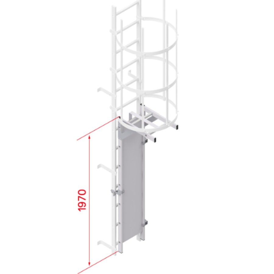 Hymer Aufstiegsperre mit Deckel, abschließbar, Alu