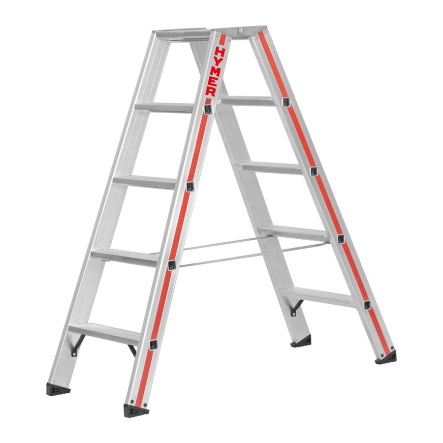 Hymer Stufenstehleiter, beidseitig begehbar 2x5 Stufen