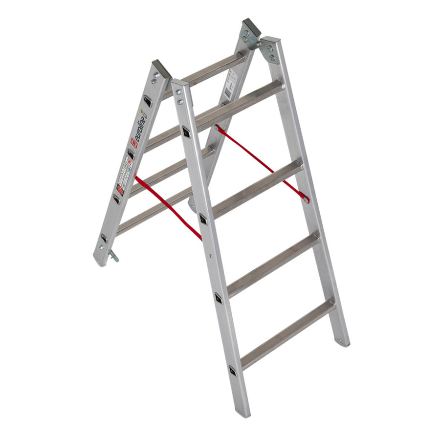 Euroline Alu-Sprossenstehleiter Nr. 205 2x4