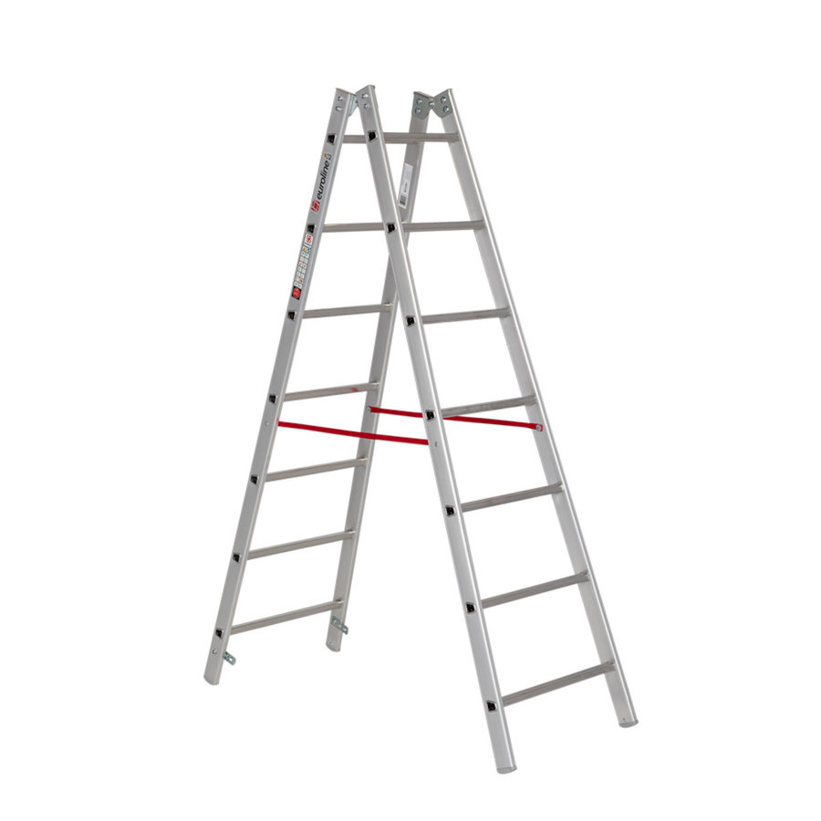 Euroline Alu-Sprossenstehleiter Nr. 205 2x7