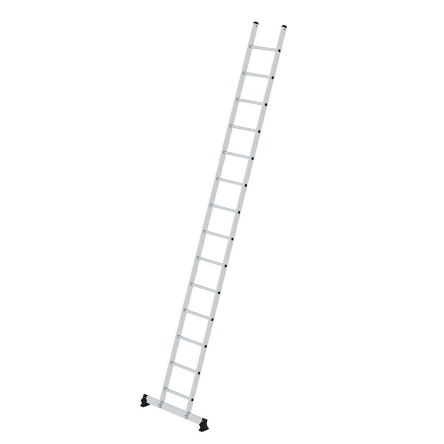 Günzburger Steigtechnik Sprossen-Anlegeleiter mit nivello®-Traverse 14-Sprossen