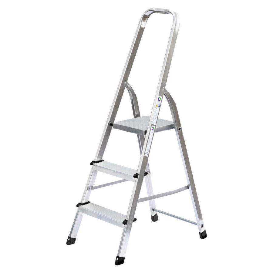 Günzburger Steigtechnik Haushaltsleiter einseitig begehbar 3 Stufen