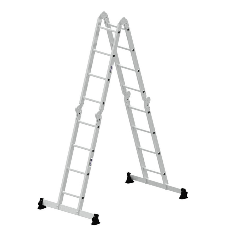 Günzburger Steigtechnik Vielzweckleiter 4-teilig mit nivello®-Traverse 4x4 Sprossen