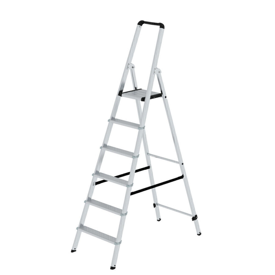 Günzburger Steigtechnik ML Stufen-Stehleiter einseitig begehbar 6 Stufen