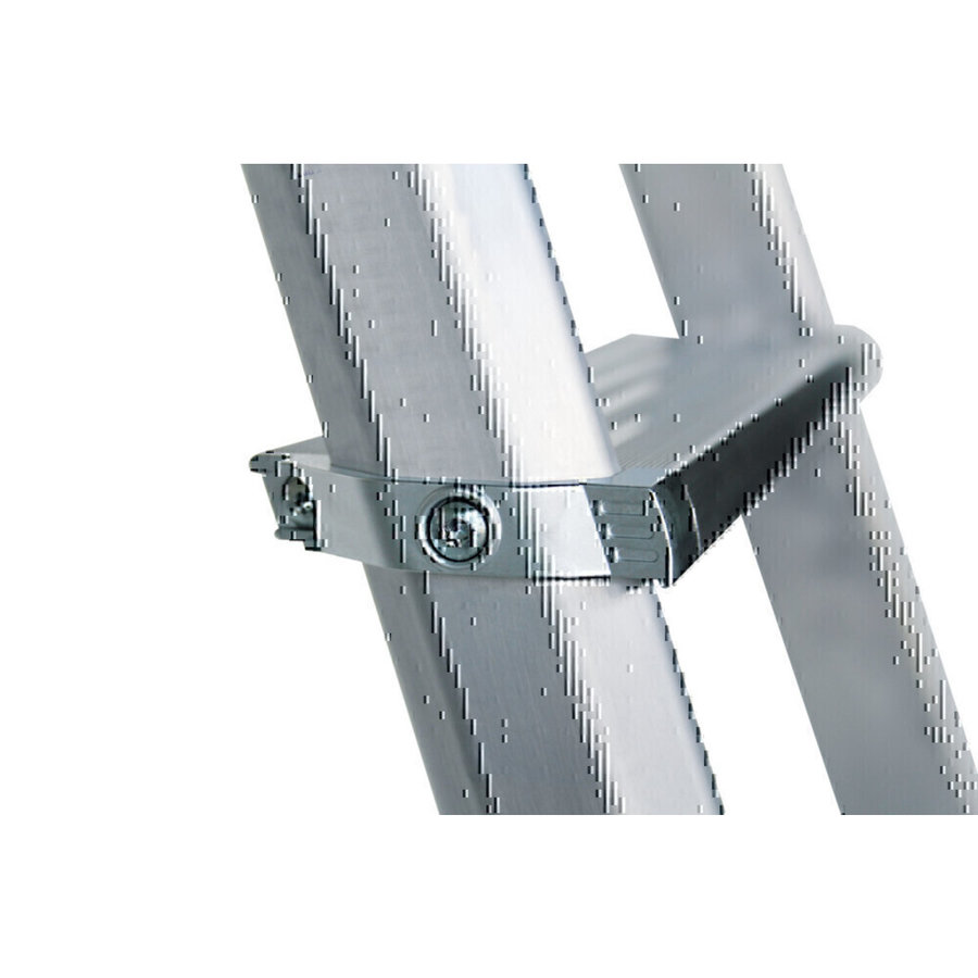 Günzburger Steigtechnik ML Stufen-Stehleiter einseitig begehbar Aluminium eloxiert 3 Stufen