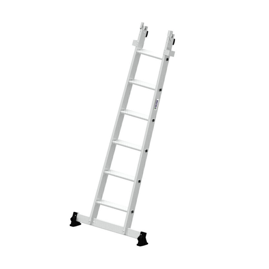 Günzburger Steigtechnik Stufen-Glasreinigerleiter Unterteil mit nivello®-Traverse 6 Stufen