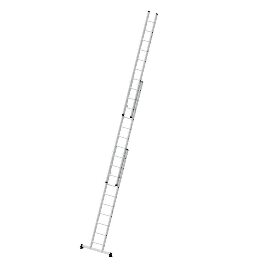 Günzburger Steigtechnik Sprossen-Schiebeleiter 3-teilig mit nivello®-Traverse 3x10 Sprossen