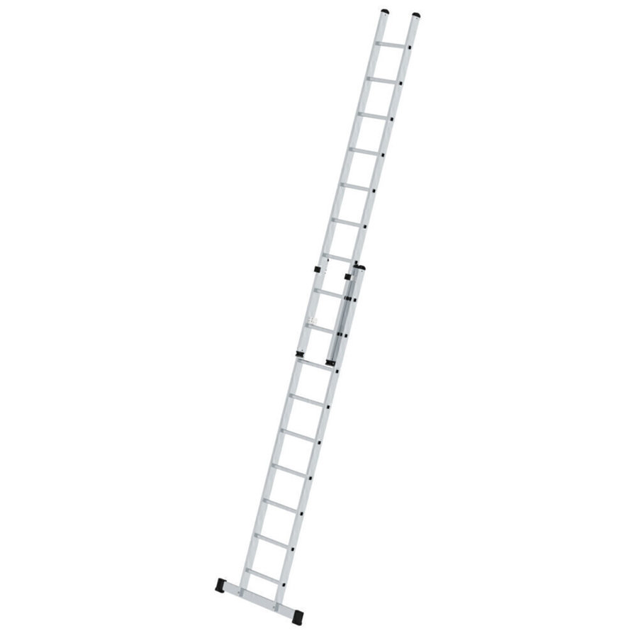 Günzburger Steigtechnik Sprossen-Schiebeleiter 2-teilig mit Standard-Traverse 2x9 Sprossen