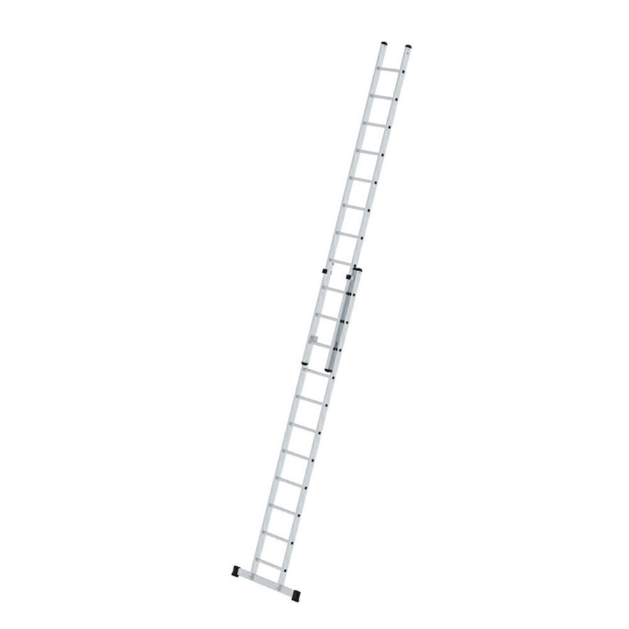 Günzburger Steigtechnik Sprossen-Schiebeleiter 2-teilig mit Standard-Traverse 2x11 Sprossen