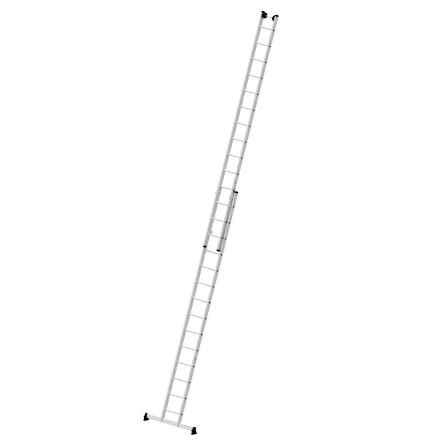 Günzburger Steigtechnik Sprossen-Schiebeleiter 2-teilig mit nivello®-Traverse 2x14 Sprossen
