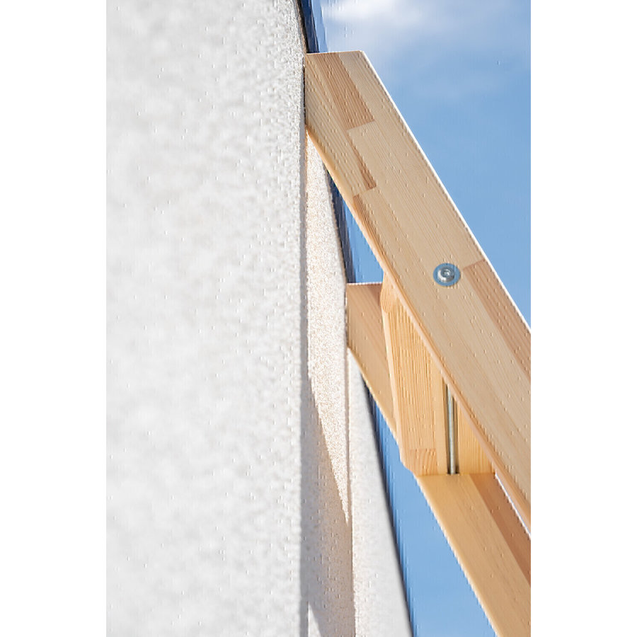 Günzburger Steigtechnik Stufen-Anlegeleiter Holz ohne Traverse 6 Stufen