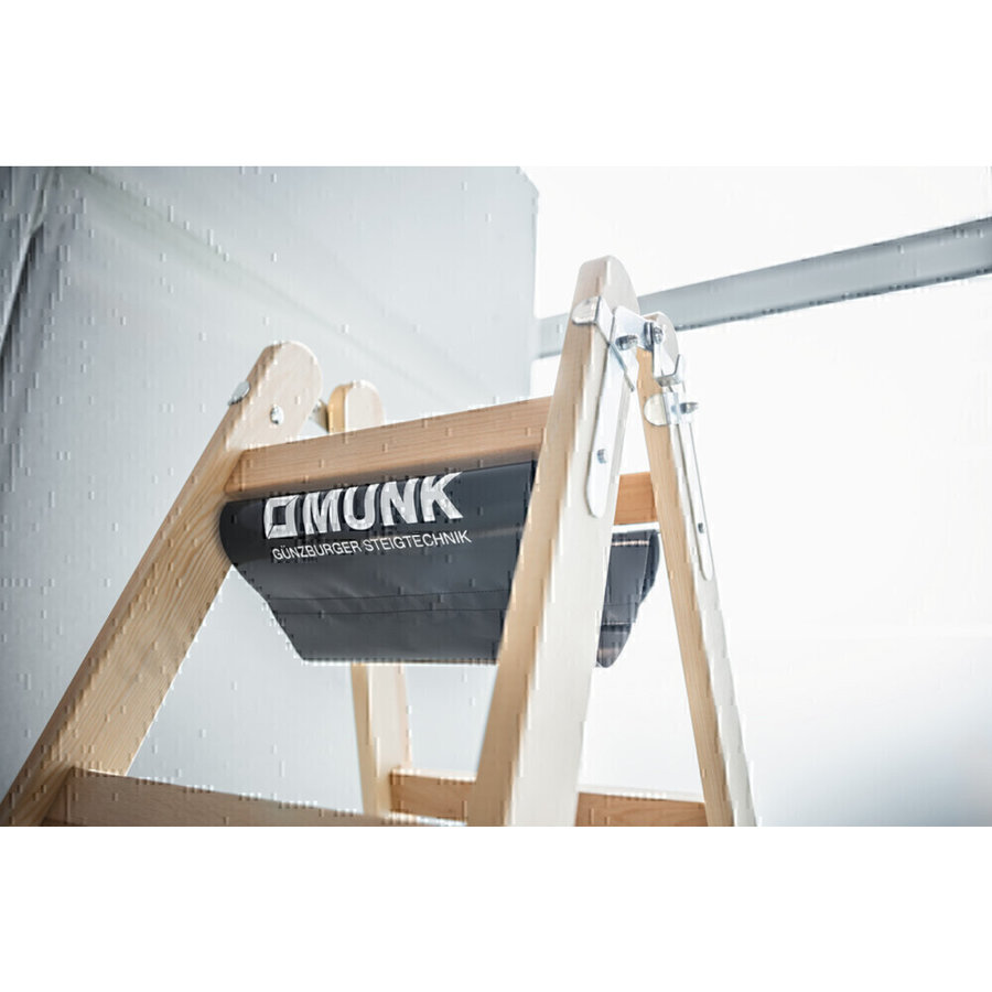 Günzburger Steigtechnik Stufen-Stehleiter Holz beidseitig begehbar 2x3 Stufen