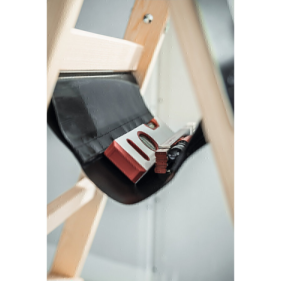 Günzburger Steigtechnik Stufen-Stehleiter Holz beidseitig begehbar 2x6 Stufen