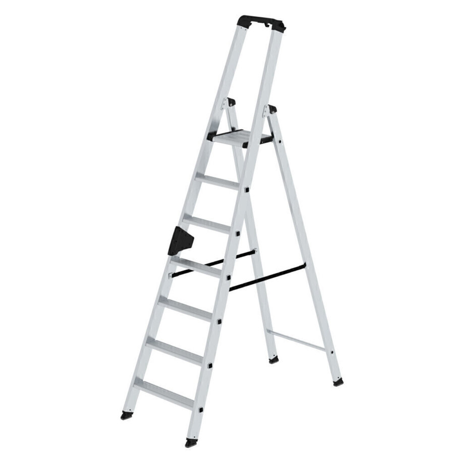 Günzburger Steigtechnik Stufen-Stehleiter einseitig begehbar 7 Stufen