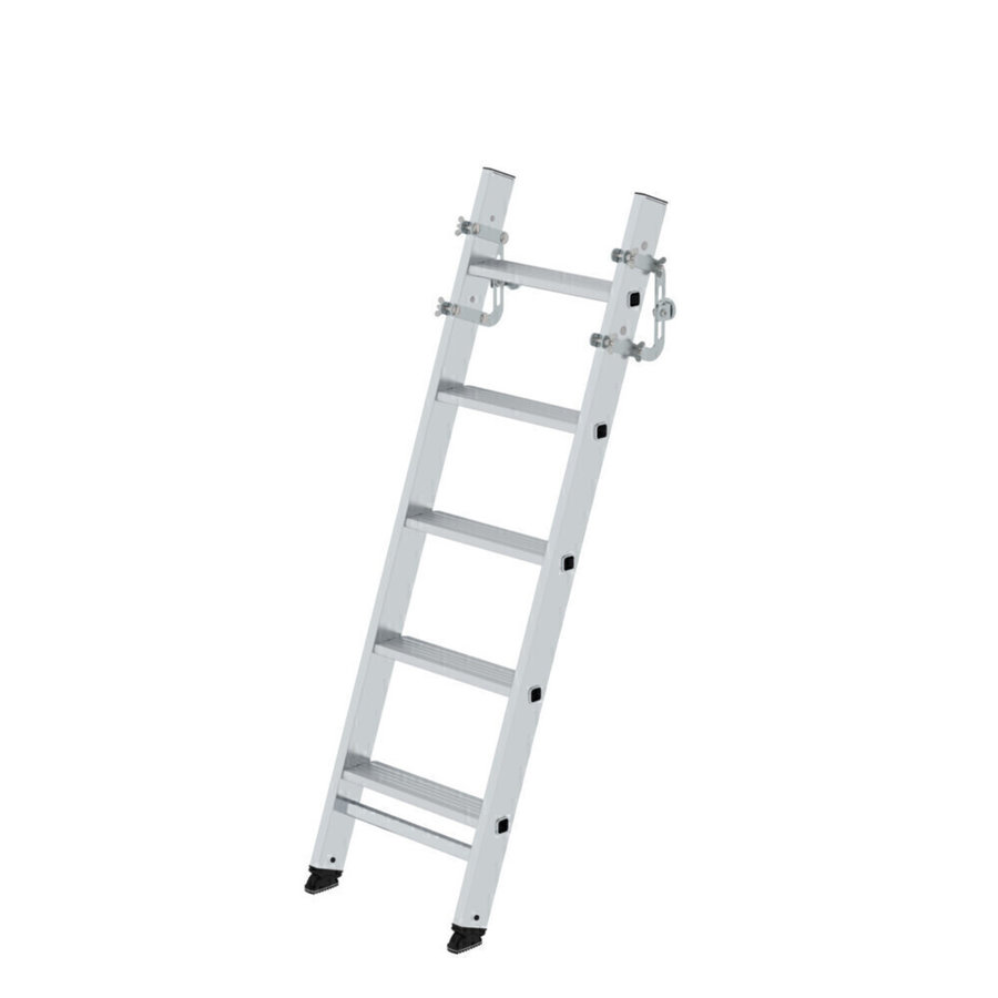 Günzburger Steigtechnik Stufen-Anlegeleiter LKW 5 Stufen, inkl. Magnet-Montagesatz
