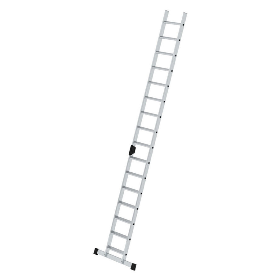 Günzburger Steigtechnik Stufen-Anlegeleiter mit Standard-Traverse 16 Stufen