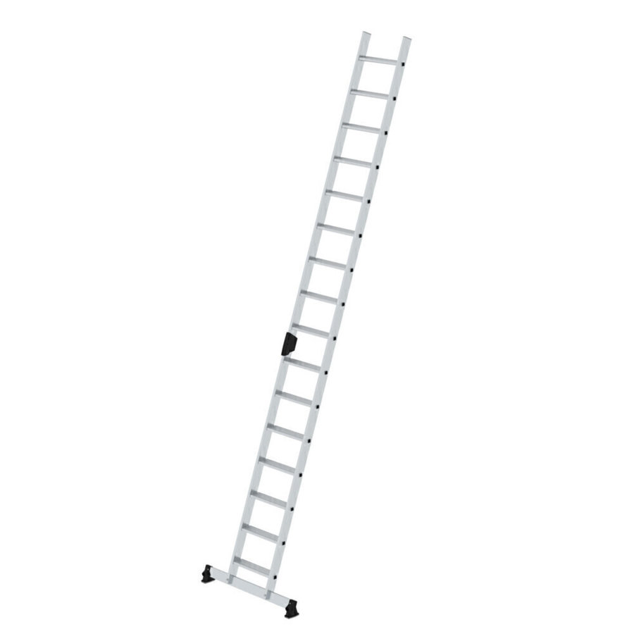 Günzburger Steigtechnik Stufen-Anlegeleiter mit nivello®-Traverse 16 Stufen