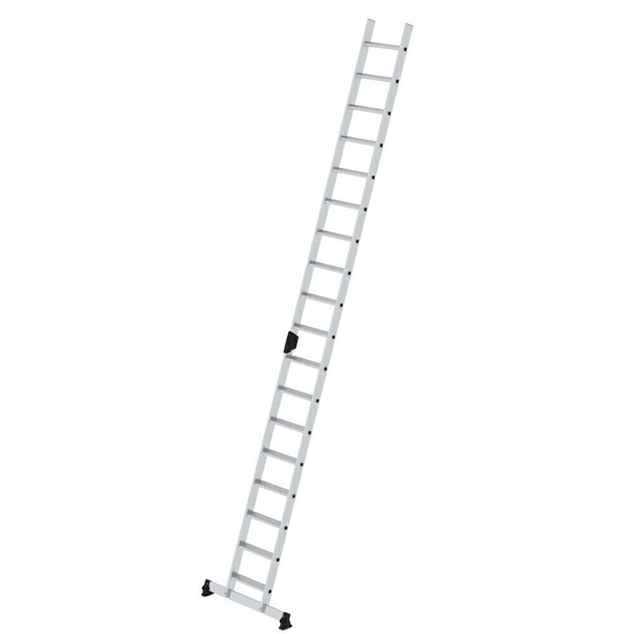 Günzburger Steigtechnik Stufen-Anlegeleiter mit nivello®-Traverse 18 Stufen