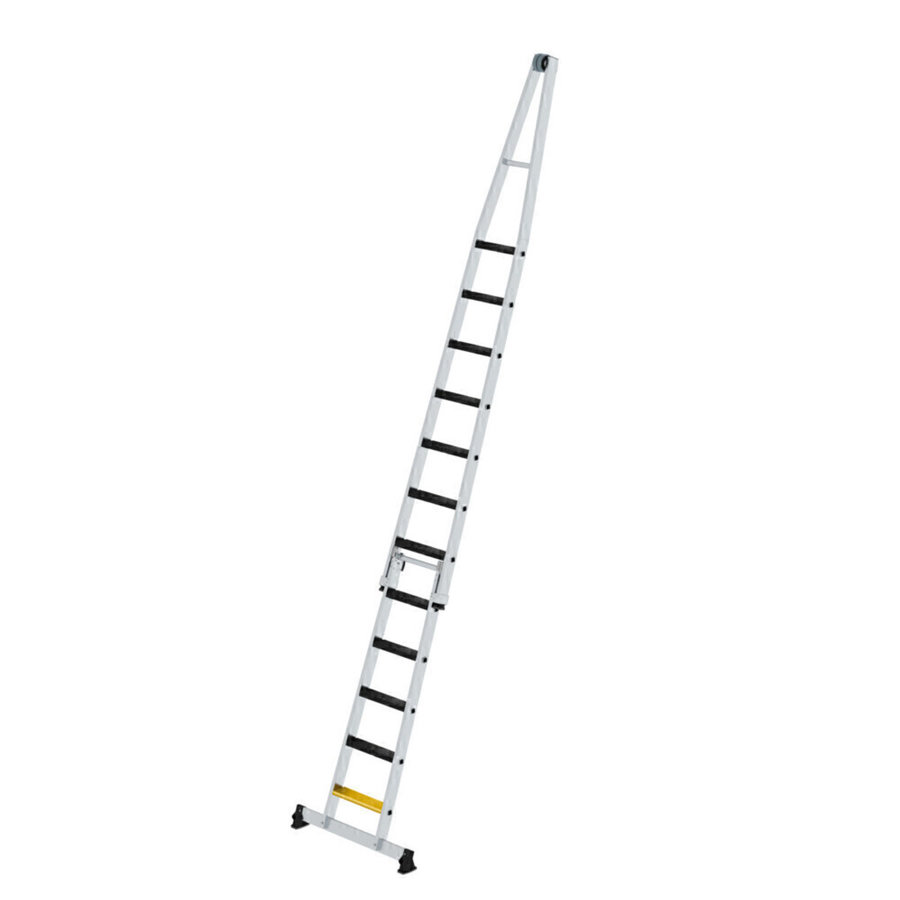 Günzburger Steigtechnik Stufen-Glasreinigerleiter-Satz mit nivello®-Traverse und clip-step R13 2-teilig