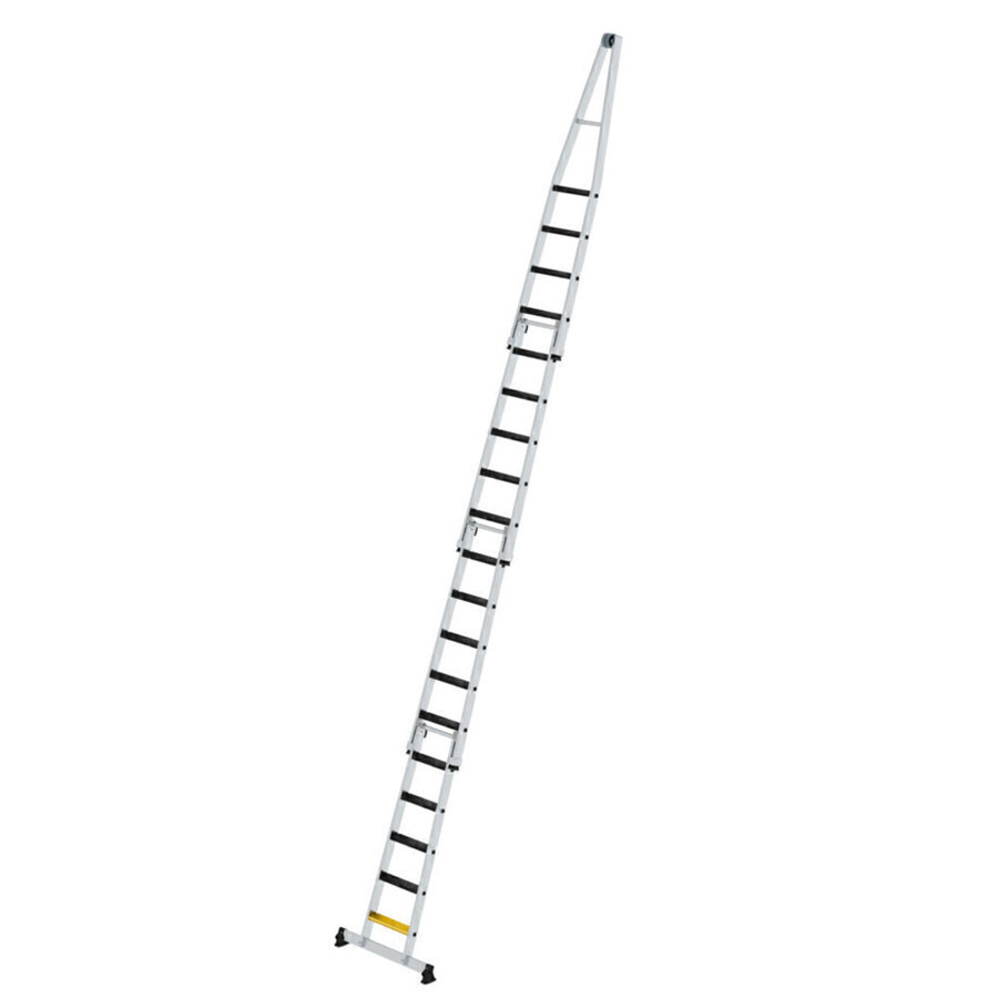 Günzburger Steigtechnik Stufen-Glasreinigerleiter-Satz mit nivello®-Traverse und clip-step R13 4-teilig
