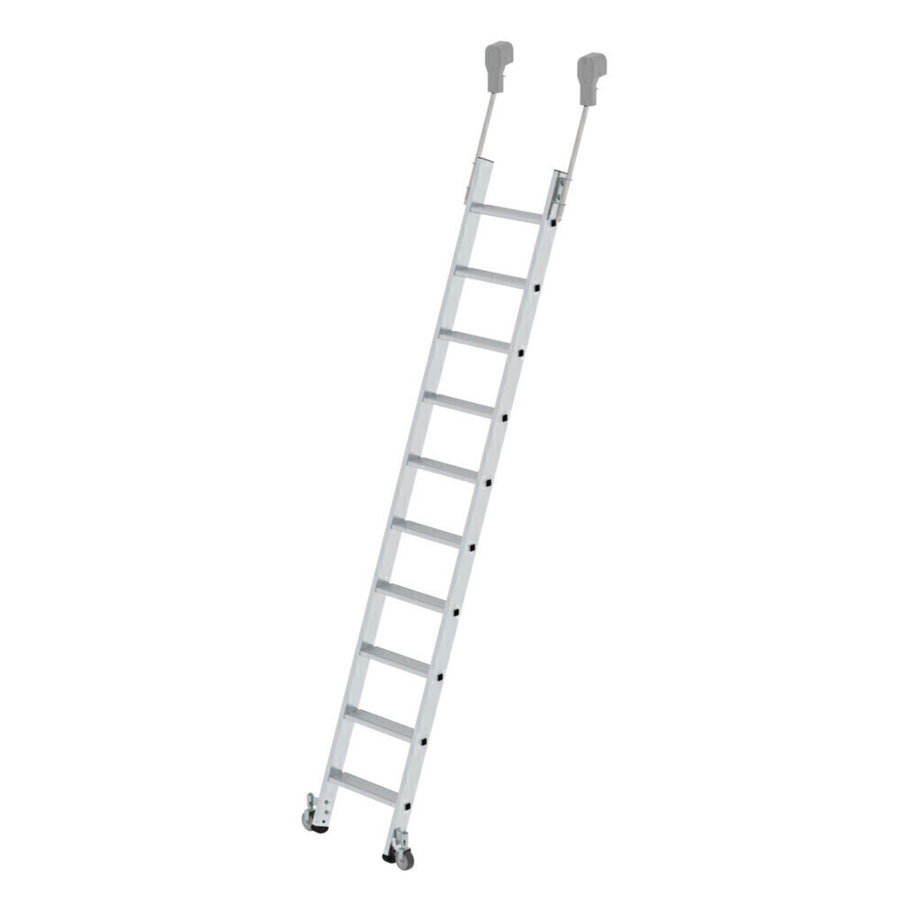 Günzburger Steigtechnik Stufen-Regalleiter fahrbar 10 Stufen