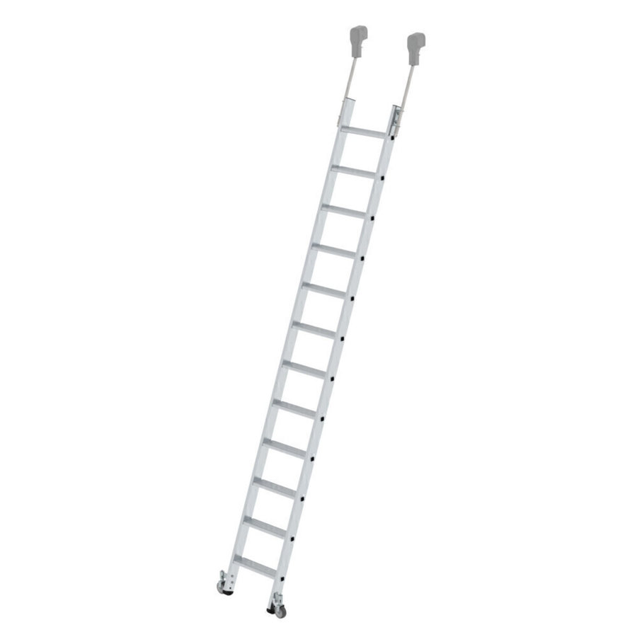 Günzburger Steigtechnik Stufen-Regalleiter fahrbar 12 Stufen