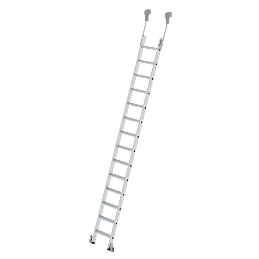 Günzburger Steigtechnik Stufen-Regalleiter fahrbar 14 Stufen