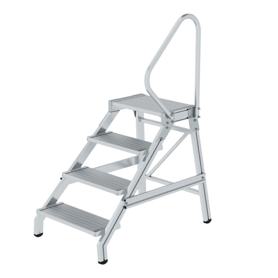 Günzburger Steigtechnik Montagetritt mit Handlauf 4 Stufen