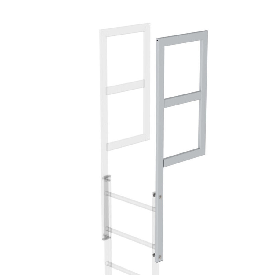 Günzburger Steigtechnik Ausstiegsholm mit Geländeransatz Alu eloxiert