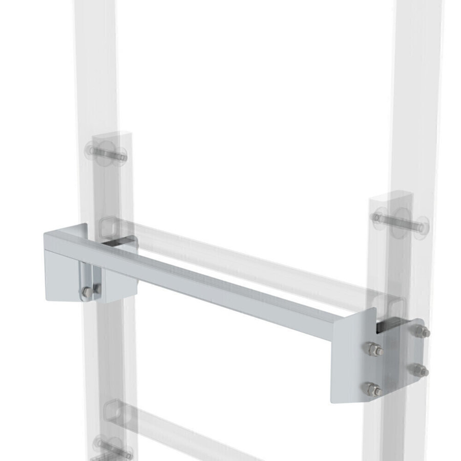 Günzburger Steigtechnik Ausstiegstritt Alu-blank Spaltmaß 100mm