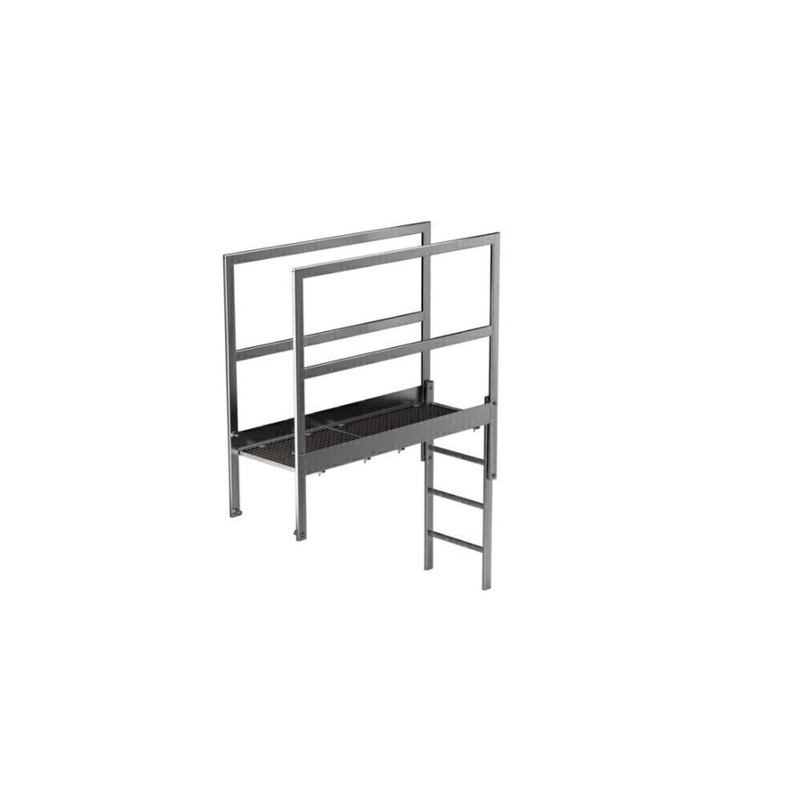 Günzburger Steigtechnik Attika-Überstieg Edelstahl Sonderlänge 1600mm