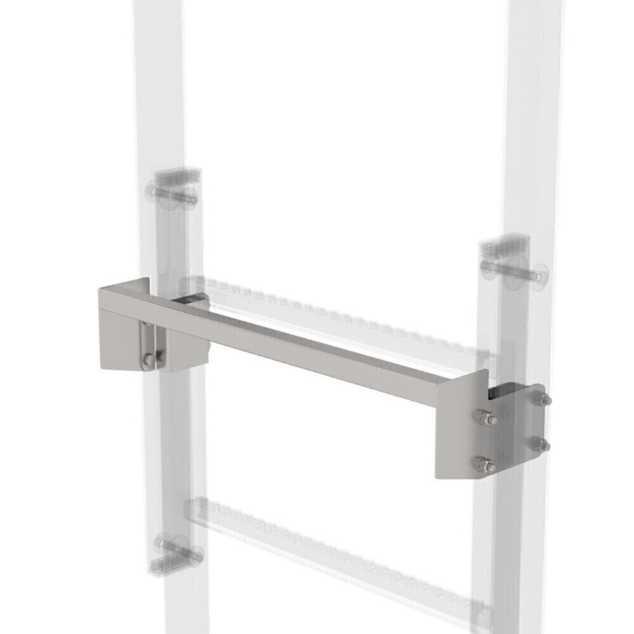 Günzburger Steigtechnik Ausstiegstritt Edelstahl Spaltmaß 100mm