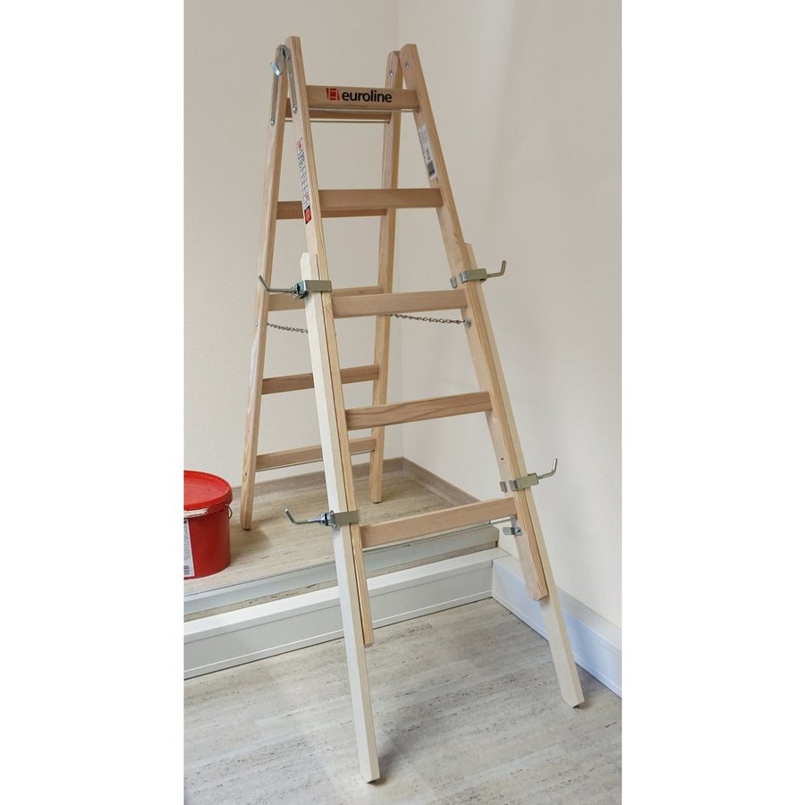 Euroline 2 Verlängerungsholme mit 4 Schraubklammern (Satz) Nr. 1990102 für euroline Holz-Stehleitern