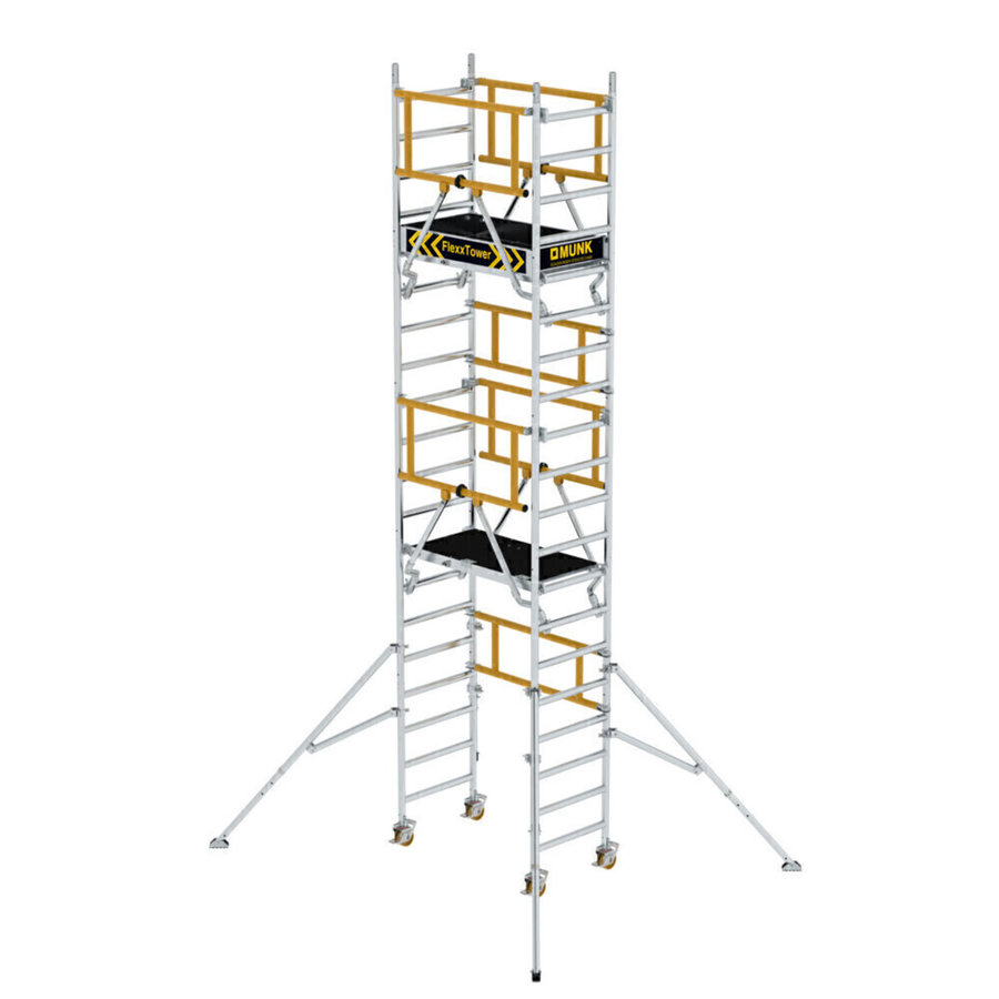 Günzburger Steigtechnik FlexxTower SG ergo mit vorlaufendem Geländer Plattformhöhe 4,10 m