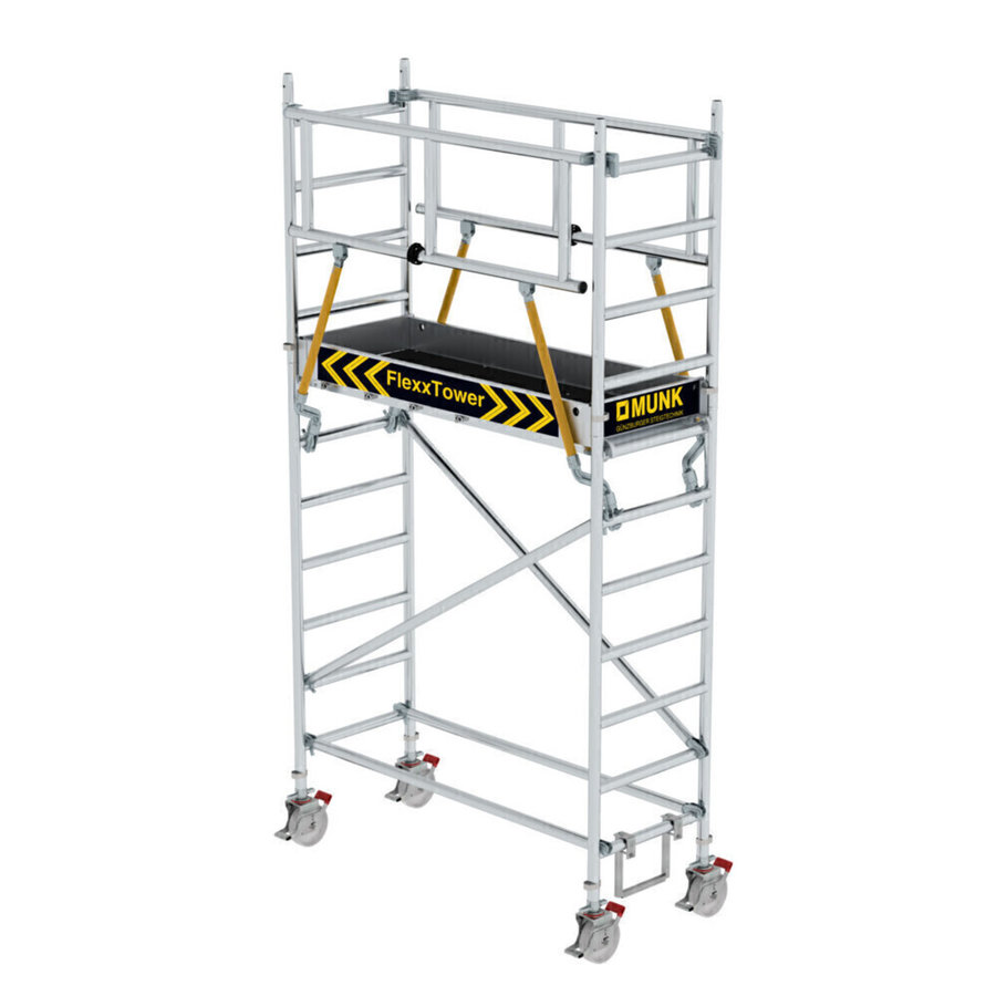 Günzburger Steigtechnik FlexxTower SGX ergo mit vorlaufendem Geländer Plattformhöhe 2,51 m