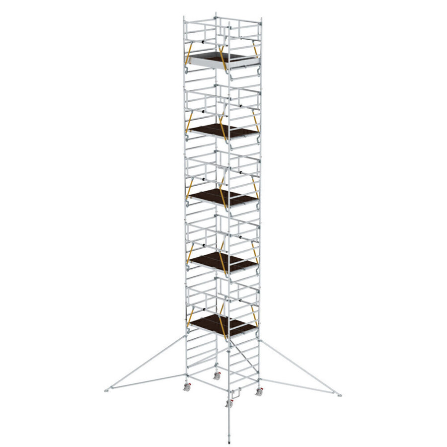 Günzburger Steigtechnik Rollgerüst SG 1,35 x 1,80 m mit Ausleger & Doppel-Plattform Plattformhöhe 10,35 m