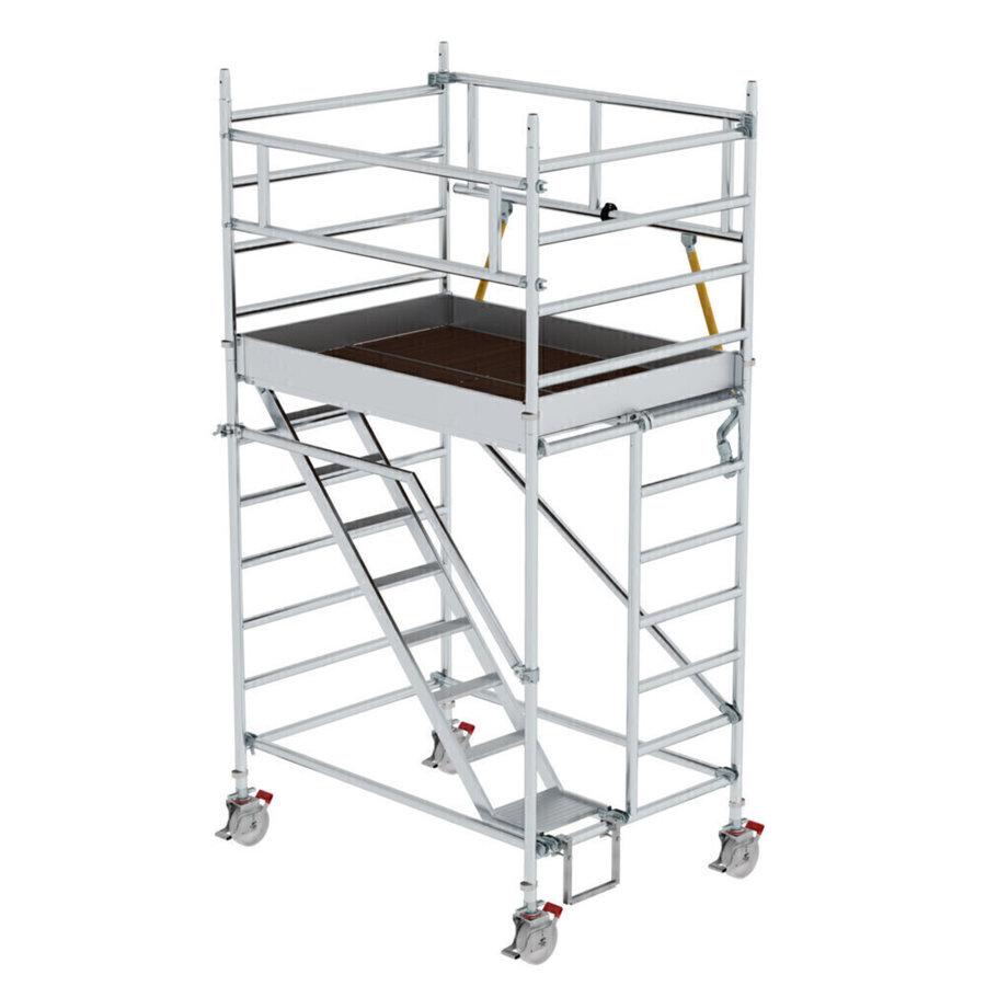 Günzburger Steigtechnik Rollgerüst SG 1,35 x 1,80 m mit Schrägaufstiegen Plattformhöhe 2,51 m