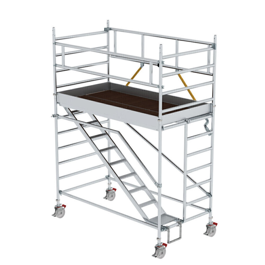 Günzburger Steigtechnik Rollgerüst SG 1,35 x 2,45 m mit Schrägaufstiegen Plattformhöhe 2,51 m