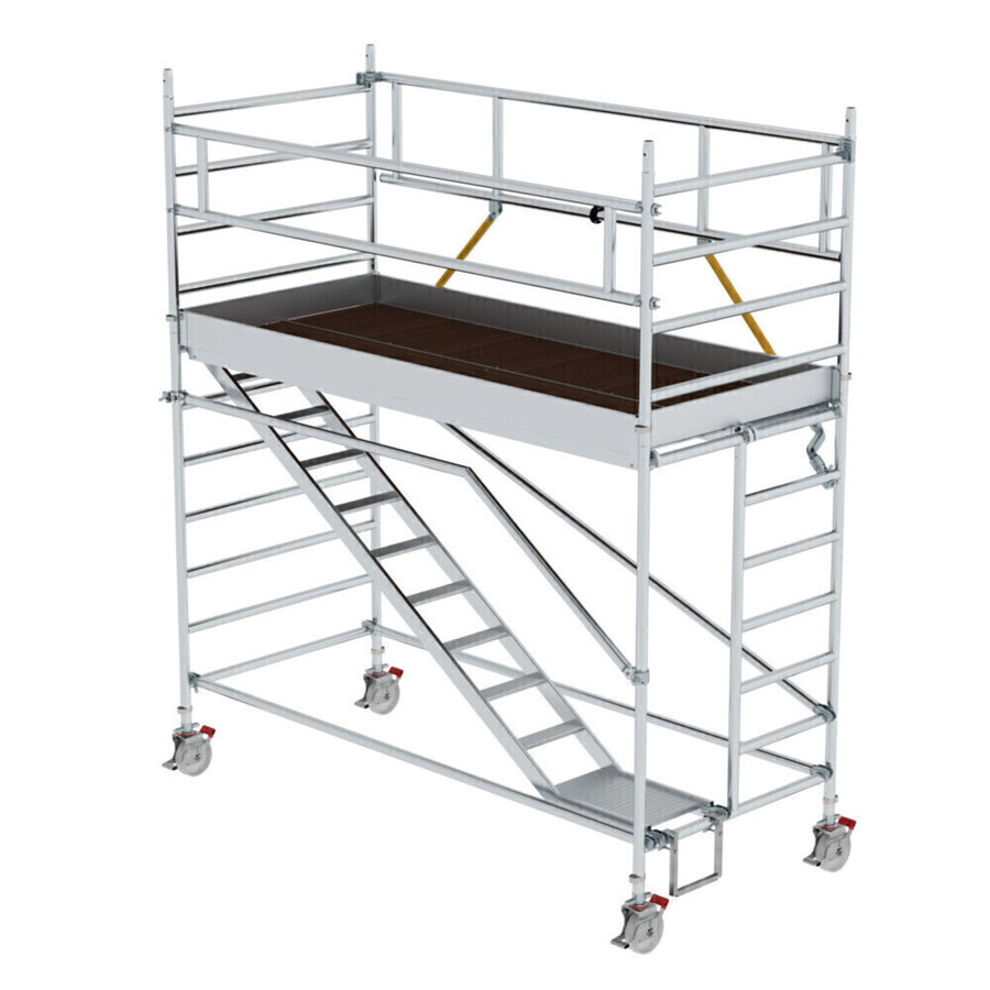 Günzburger Steigtechnik Rollgerüst SG 1,35 x 3,0 m mit Schrägaufstiegen Plattformhöhe 2,51 m