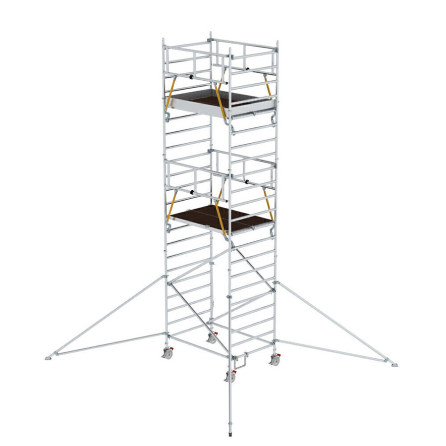 Günzburger Steigtechnik Rollgerüst SG 1,35 x 1,80 m mit Ausleger & Doppel-Plattform Plattformhöhe 5,59 m