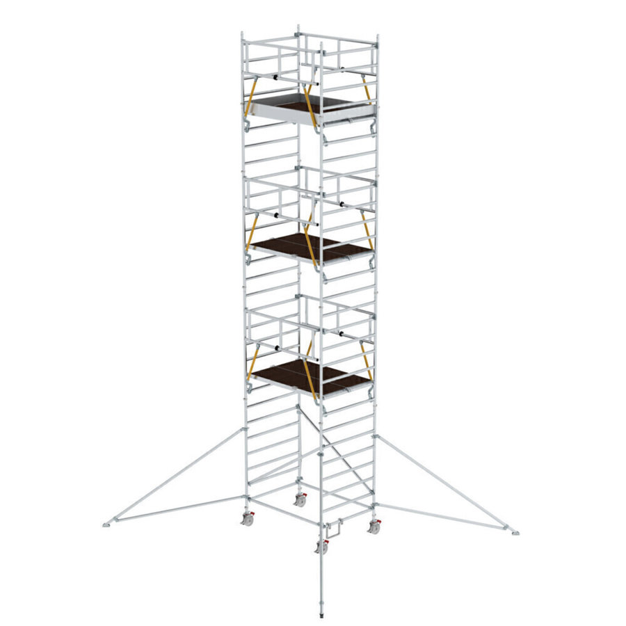Günzburger Steigtechnik Rollgerüst SG 1,35 x 1,80 m mit Ausleger & Doppel-Plattform Plattformhöhe 7,55 m