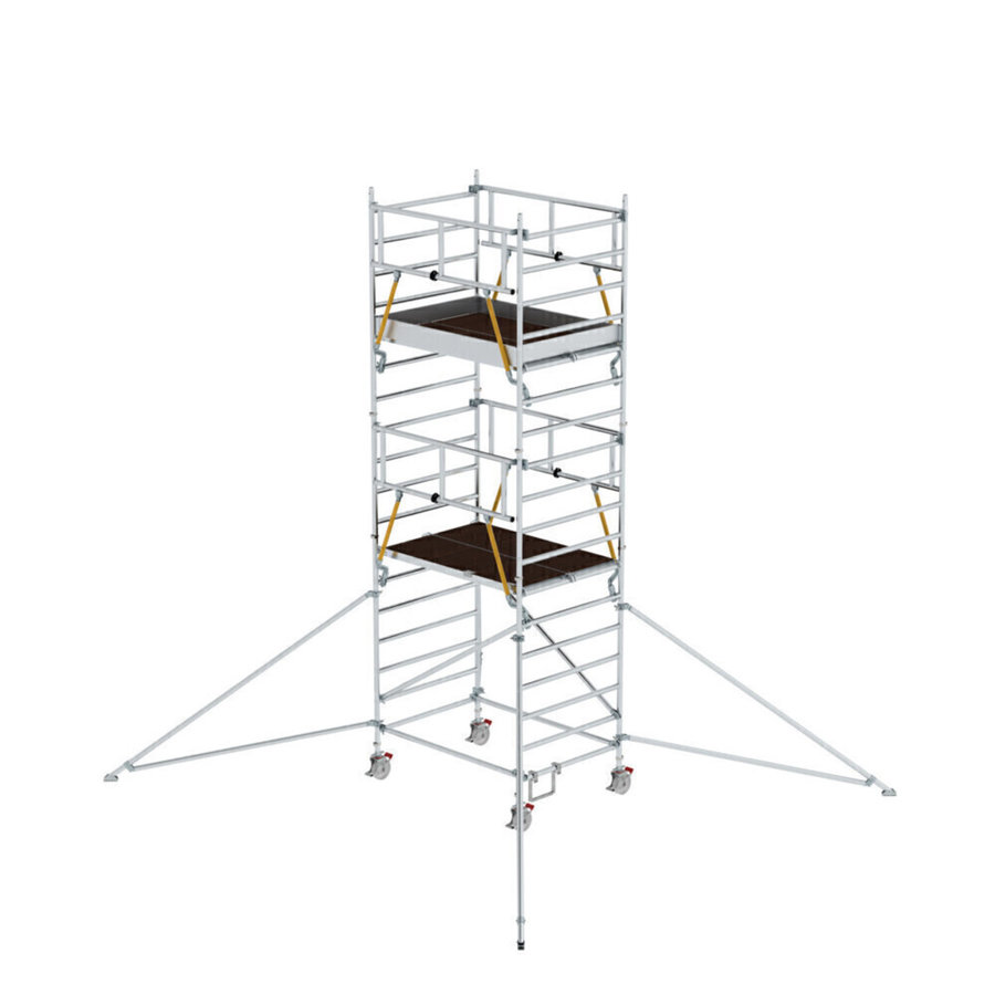 Günzburger Steigtechnik Rollgerüst SG 1,35 x 1,80 m mit Ausleger & Doppel-Plattform Plattformhöhe 4,47 m