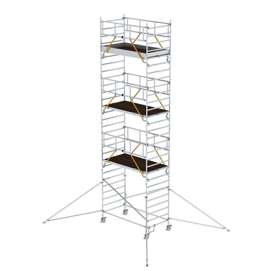 Günzburger Steigtechnik Rollgerüst SG 1,35 x 2,45 m mit Ausleger & Doppel-Plattform Plattformhöhe 7,55 m