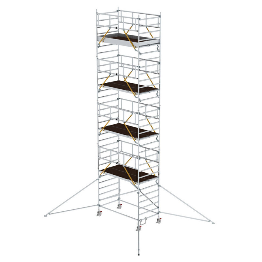 Günzburger Steigtechnik Rollgerüst SG 1,35 x 2,45 m mit Ausleger & Doppel-Plattform Plattformhöhe 8,39 m